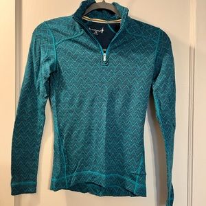Women’s Smartwool quarter zip blue size XS
